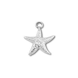 Stainless steel charms starfish Silver
