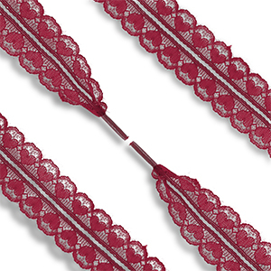 Trendy shoe laces lace with heart Red