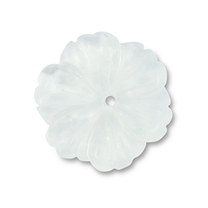 Natural stone beads flower Transparent White