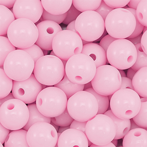 10 mm DQ acrylic beads Light Pink