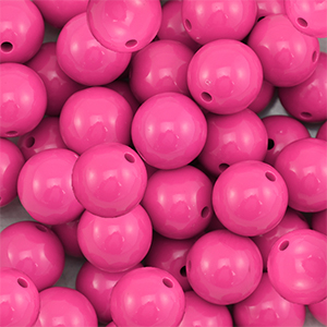 16 mm DQ acrylic beads Magenta Pink
