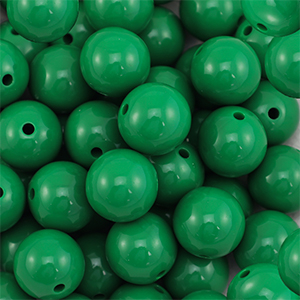 18 mm DQ acrylic beads Dark Green