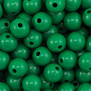 10 mm DQ acrylic beads Dark Green