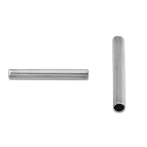 Stainless steel beads tube 12mm Silver