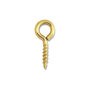 Stainless steel findings screw eyes Gold