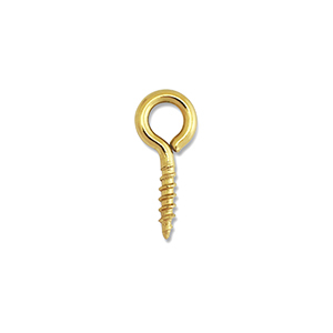 Stainless steel findings screw eyes Gold