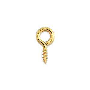 Stainless steel findings screw eyes Gold