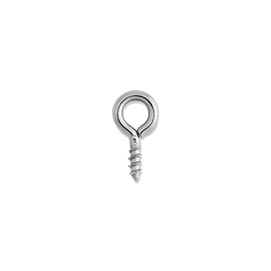 Stainless steel findings screw eyes Silver