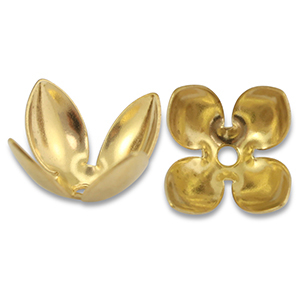 Stainless steel findings bead cap flower Gold
