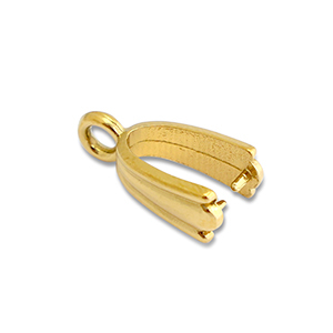 Stainless steel findings pinch bail Gold