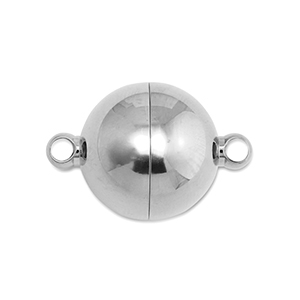 Stainless steel findings magnetic clasp ball 16mm Silver