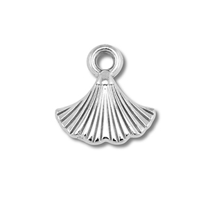 Stainless steel charms fan Silver