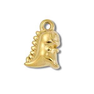 Stainless steel charms dinosaur Gold