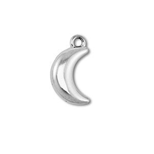 Stainless steel charms moon Silver