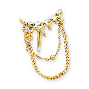 Brooches drops Gold-Transparent