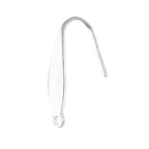 Stainless Steel findings earrings with loop Silver