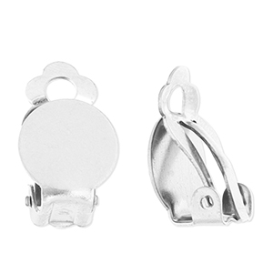 Stainless steel findings clip-on earrings Silver