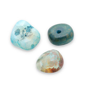 Natural stone beads Agate Multicolour Blue