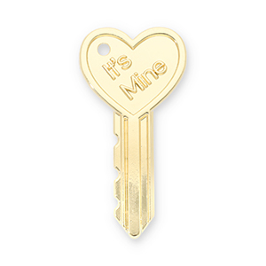 Statement charms key heart "It's mine" Gold