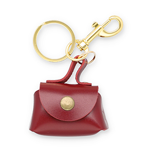 Keychain handbag Rust Red-Gold