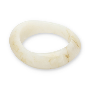 Bracelets bangle resin Off White-Beige