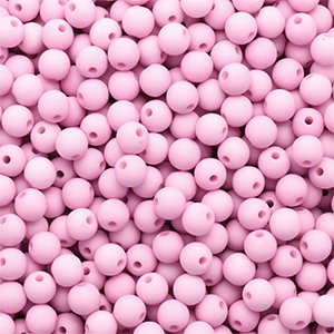 6 mm acrylic beads matt Lilac Pink