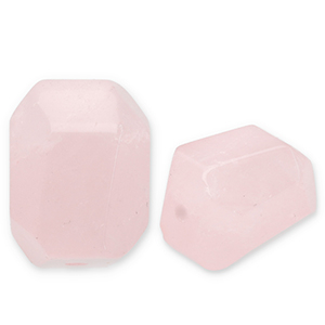 Natural stone beads Rose Quartz Light Pink-White