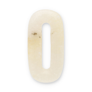 Natural stone charms Agate oval Off White
