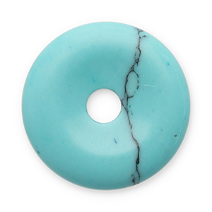 Natural stone charms Turquoise donut 16mm Turquoise