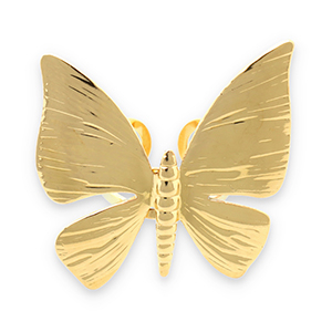 Stainless steel rings butterfly Gold