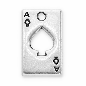 DQ European metal charms ace of spades Antique Silver (Nickelfree)