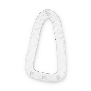 Eco-brass&reg; DQ European metal charms connector Antique Silver (Nickelfree)