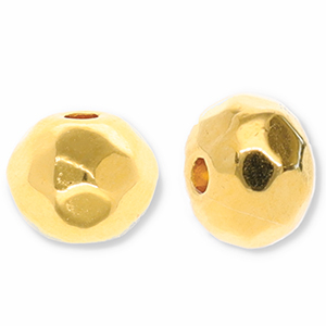 DQ European metal beads faceted cut Gold (Nickelfree)
