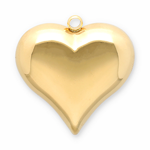 Stainless steel charms heart Gold