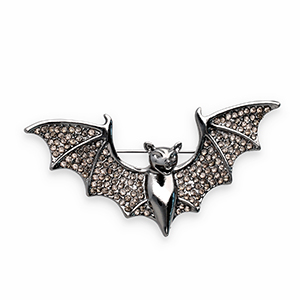 Brooches bat Grey