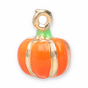 Metal charms pumpkin Orange-Gold