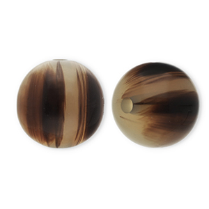 Resin beads 12mm Sand Beige-Brown