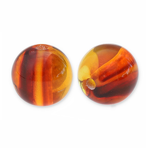Resin beads 14mm Topaz Brown