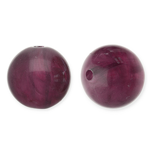 12 mm acrylic beads round Aubergine