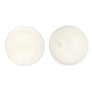 12 mm acrylic beads round Off White-White
