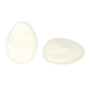 Acrylic beads drop Off White-White