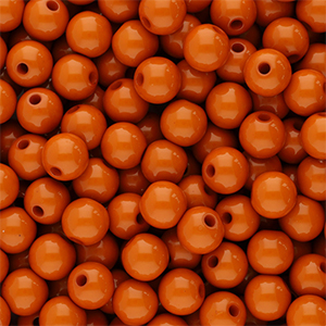 6 mm acrylic beads shiny Terracotta Red