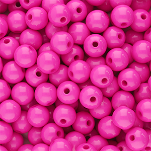6 mm acrylic beads shiny Magenta Pink
