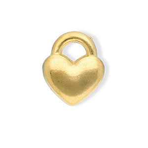Stainless steel charms heart Gold