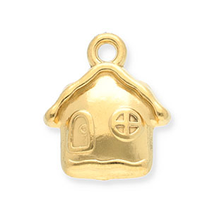 Stainless steel charms house Gold