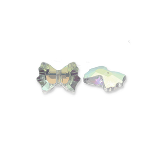 Fashion faceted beads bow Transparent-AB Coating