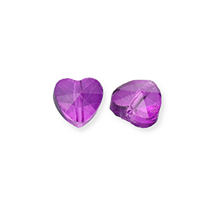 Fashion faceted beads heart Purple
