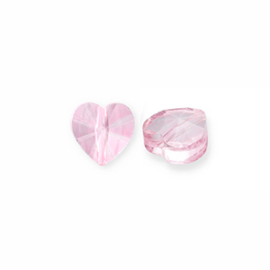 Fashion faceted beads heart Pink