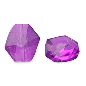 Fashion faceted beads hexagon Purple