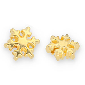 DQ European metal beads snowflake Gold (Nickelfree)